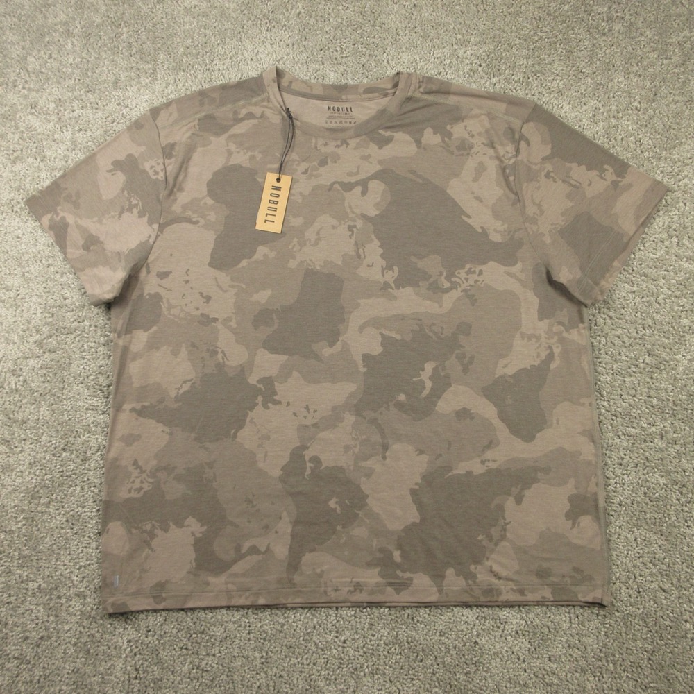 NOBULL Shirt Mens‎ 3XL Brown Camouflage Made In USA Gym Lifting Workout Army NEW